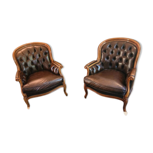 Paire de fauteuils club