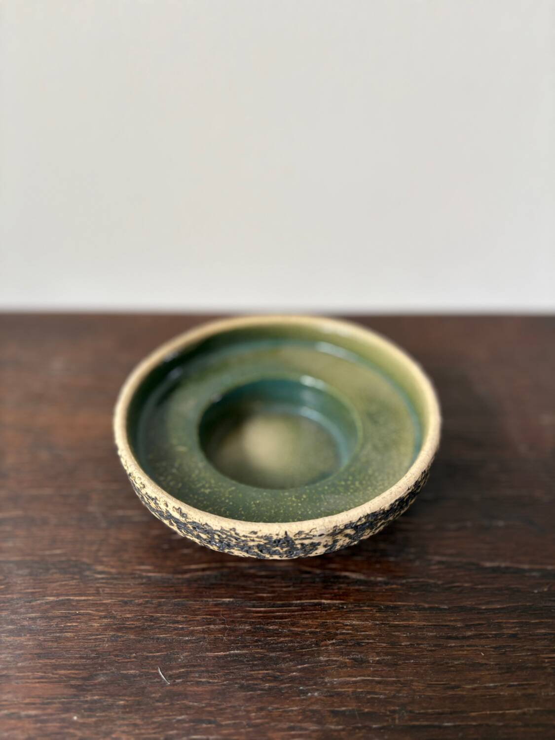 Pieter Groeneveldt vintage birch bark ceramic candle holder