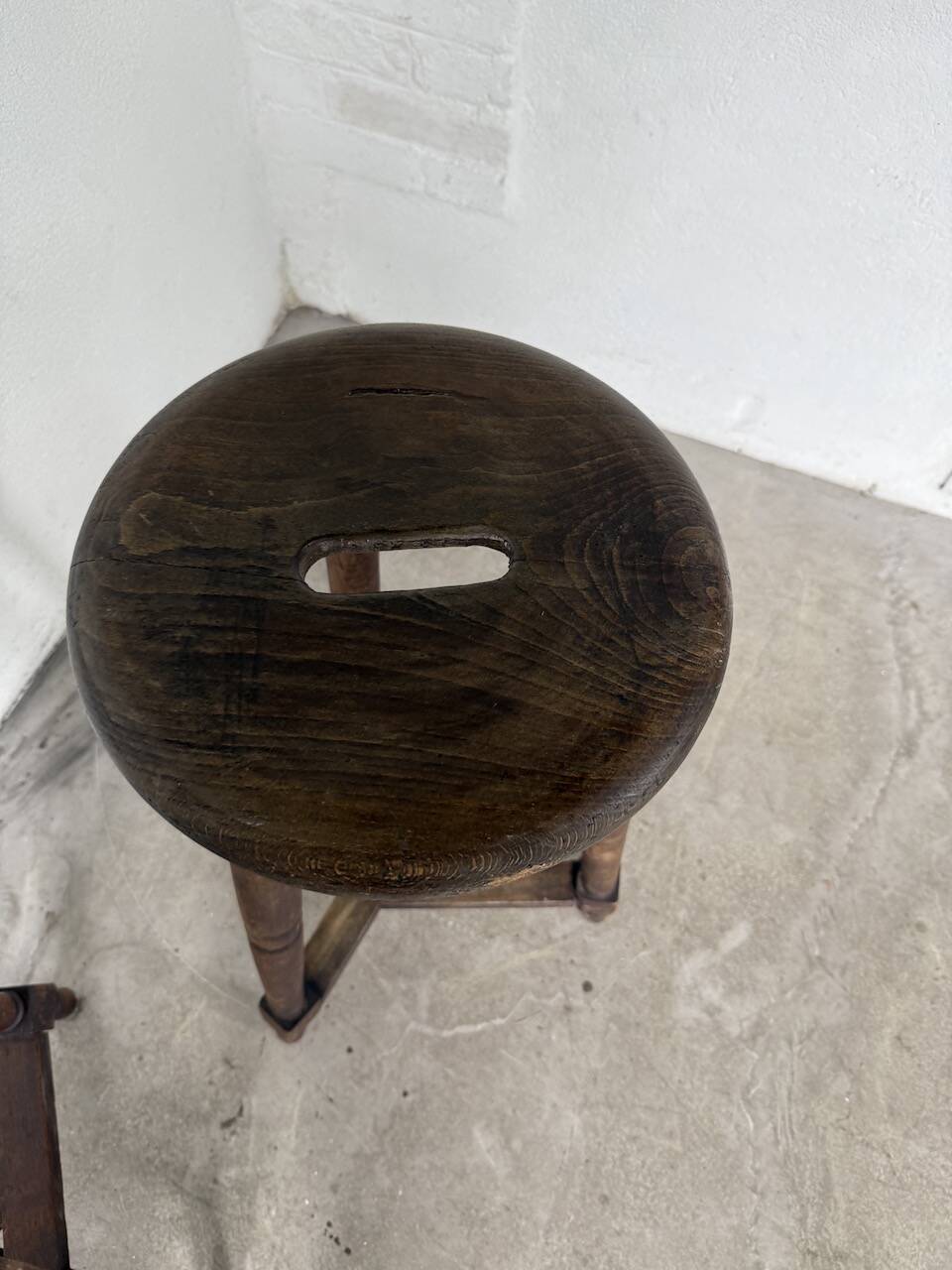 Oak bistro stools 1950