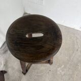 Oak bistro stools 1950