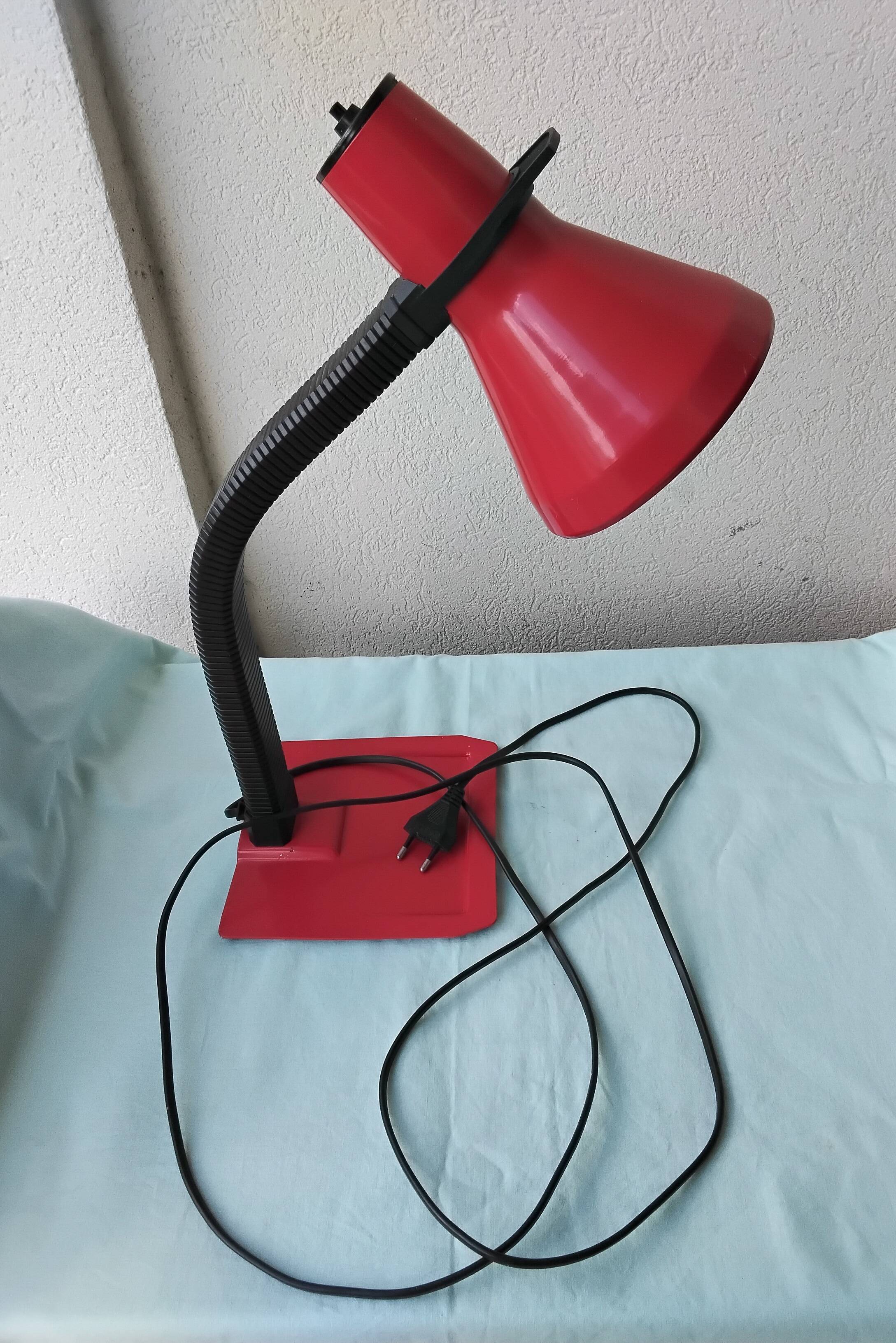 Red desk lamp