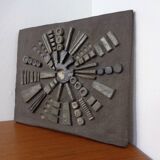 Brutalist Ceramic Wall Panel, 1960s
