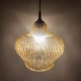 Amber glass pendant, iridescent gold, vintage 1960-70.