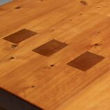 Alpine elmwood dining table in the style of Pierre Chapo, France, 1960s