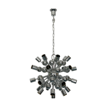 Vintage chrome sputnik by Reggiani. Italy 1970s