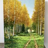 Green landscape signed in 2014