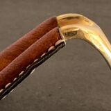 Carl Auböck pipe rack in leather and bronze, 1963