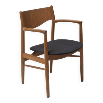 Fauteuil danois en chêne et teck, années 1960