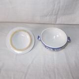 Round box in old Rouen faience