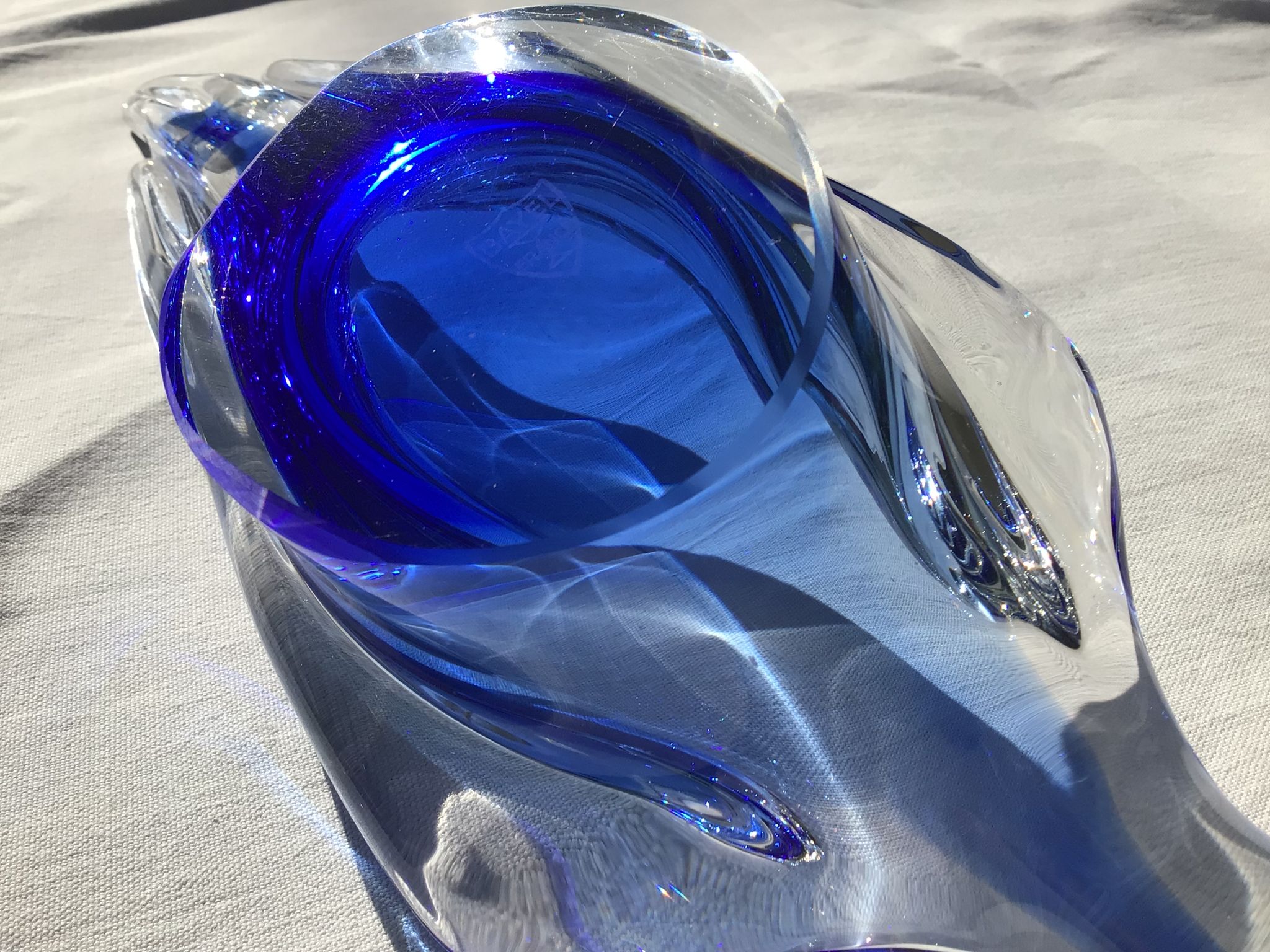 Empty pocket crystal Bayel blue dove