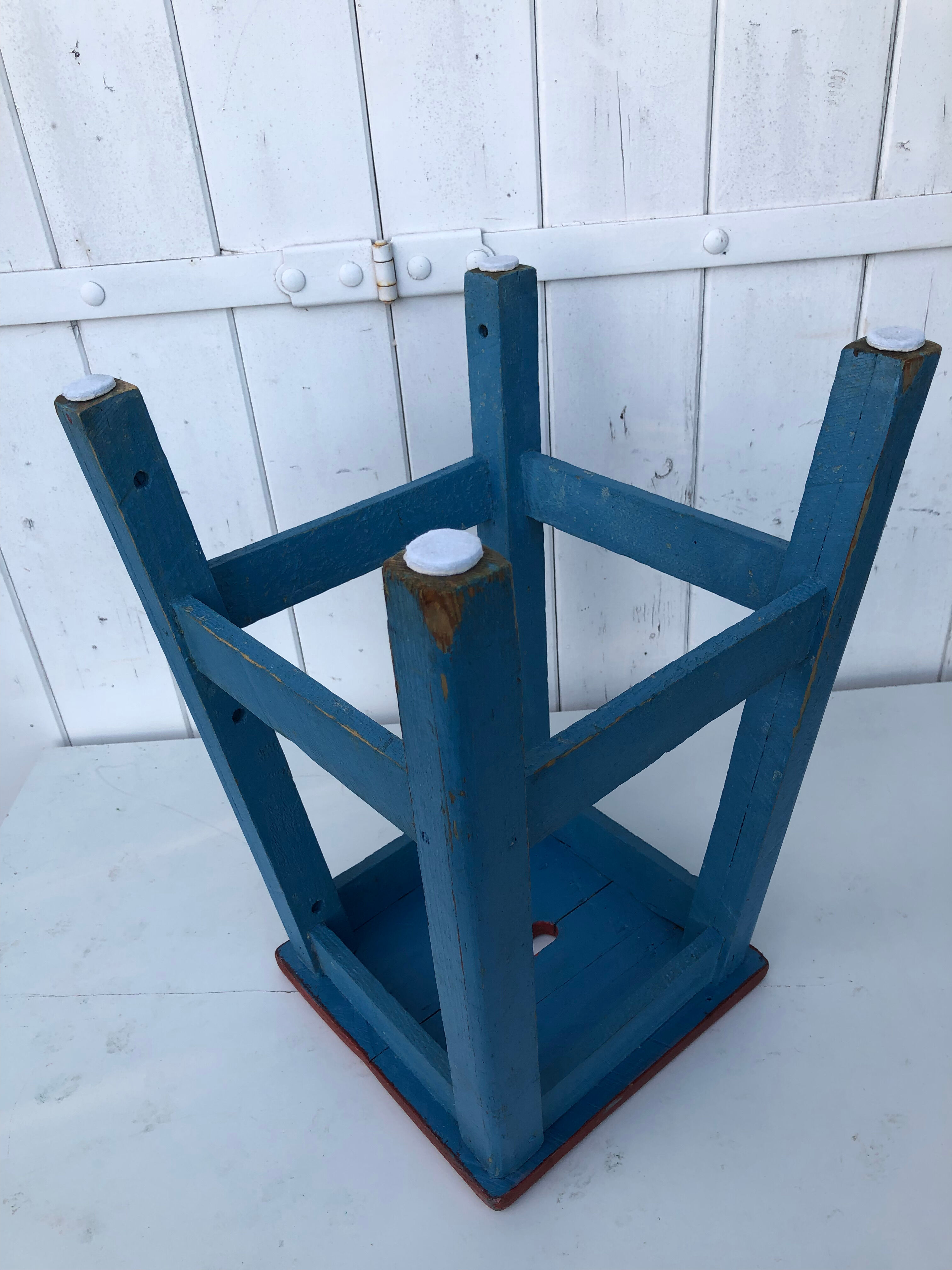 Wooden workshop stool