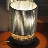 Rafia and wool lamp