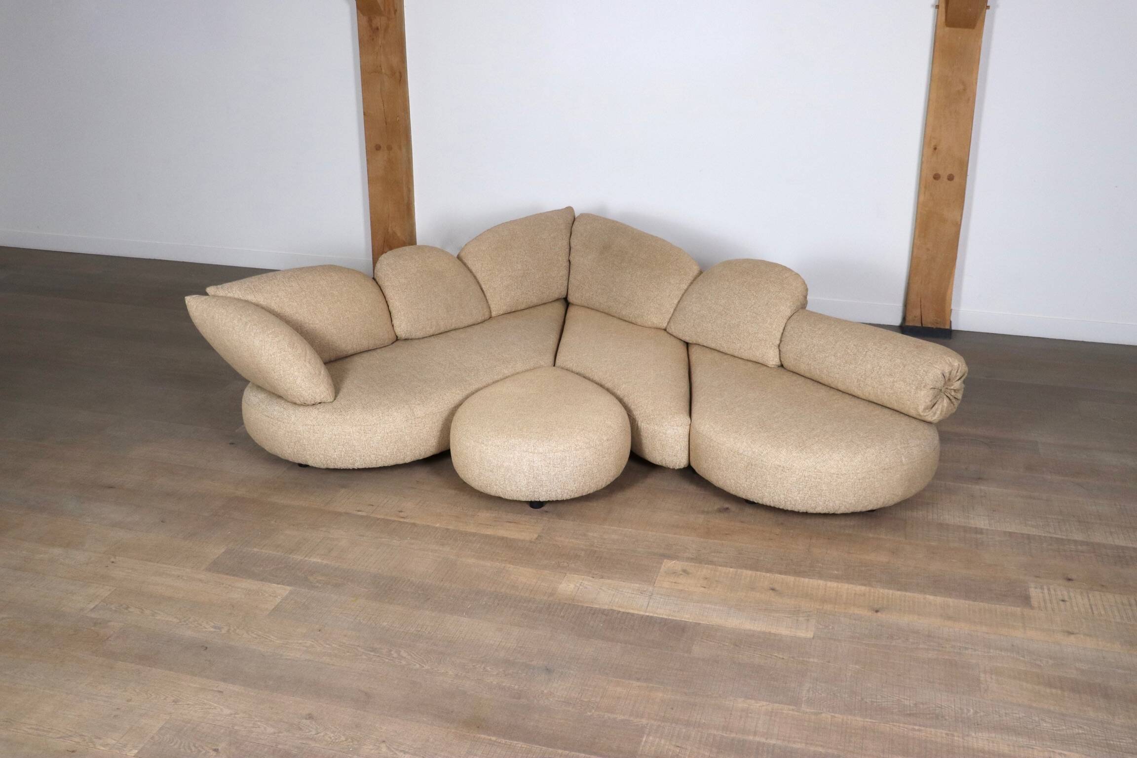 Sculptural Corner Sofa By Wiener Werkstätte, Austria 1970s