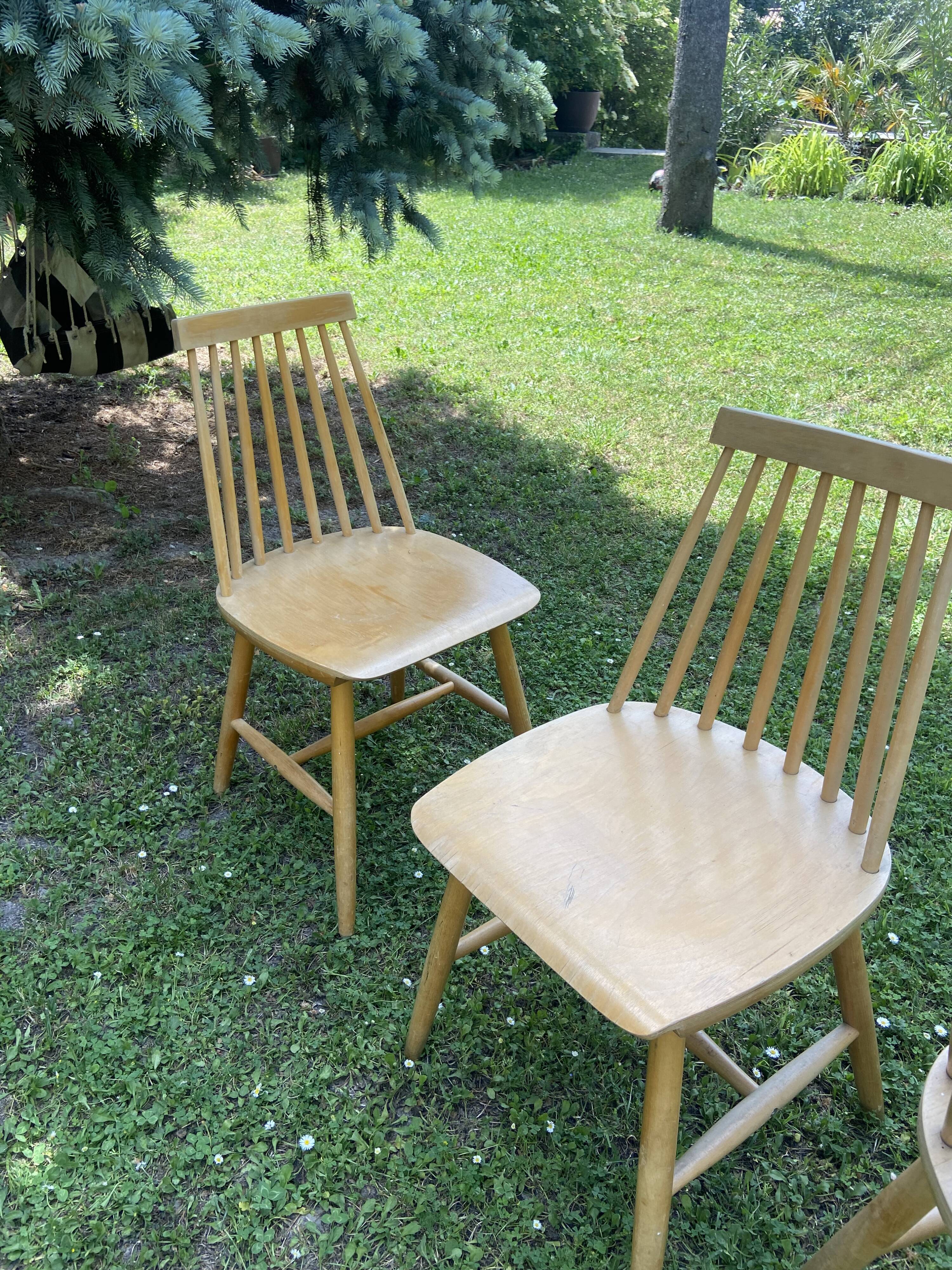 Trio of vintage Scandinavian chairs
