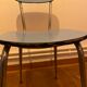 Lot of 6 chairs in blue formica
