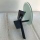 Glass and metal wall lamp 1980