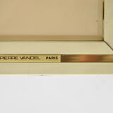 Coffee table, aluminium and brass, 1970s, by Pierre Vandel