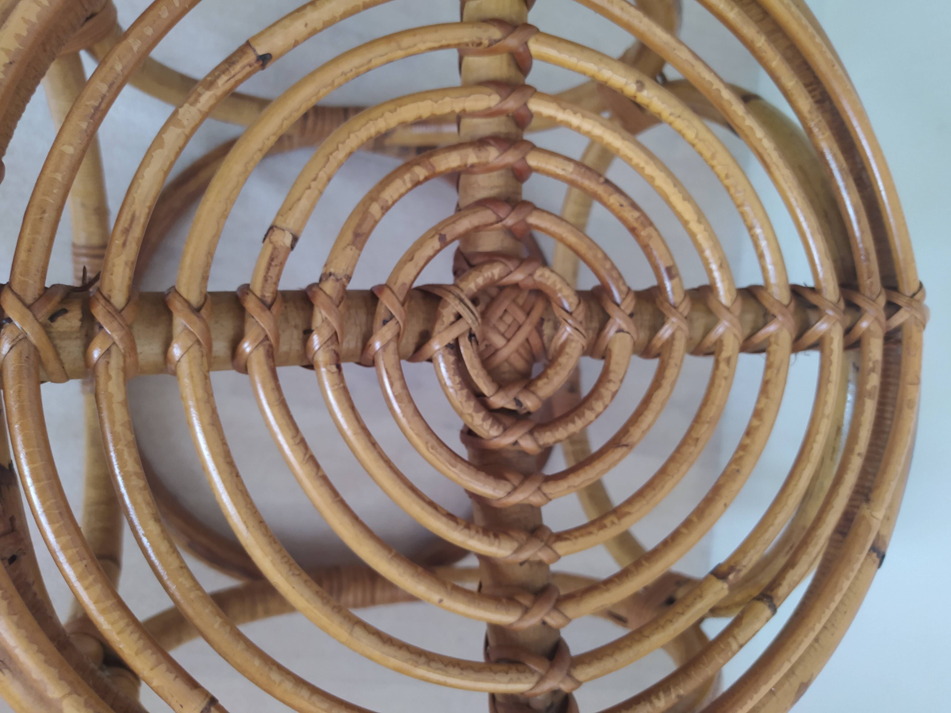 Vintage bamboo stool