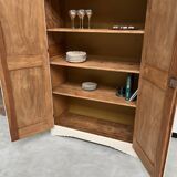 Restored 1930 art deco wardrobe, pure linen color