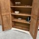 Restored 1930 art deco wardrobe, pure linen color