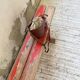 1950s oak bench with red patina, 2m