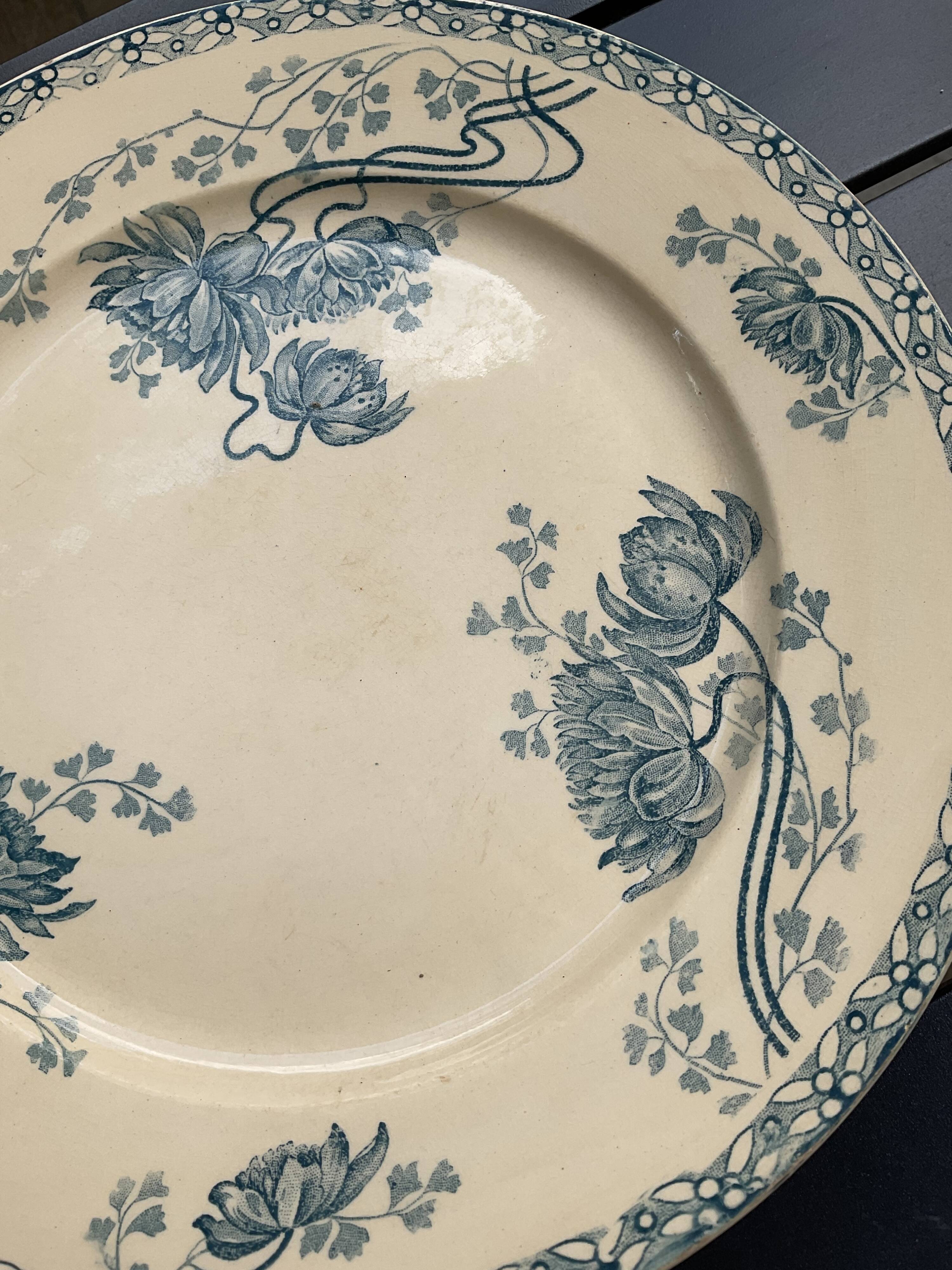 4 plates iron earth Royat sarreguemines U&C