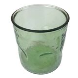 1970s (lot 3) 5 orangeade glasses Bubbled and coloured glass