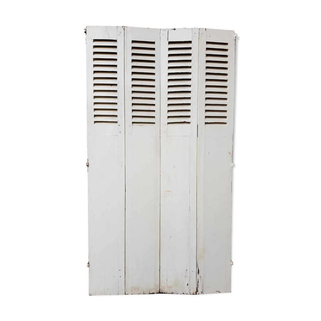 Lot De 2 Volets Intérieurs à Persiennes En Bois – Anciens, Bruns, Dimensions Variées