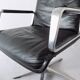 Wilkhahn Delta 2000 set of 4 black leather dining chairs by Delta Design