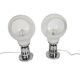 Murano - Mazegga - table lamps (2) set - glass - chrome - 60's