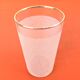 1960s 5 orangeade glasses "Grappe d'or" Frosted white glass