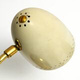 Pair of beautiful German Mid Century Modern brass table lamps with metal sh