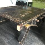 Authentic indian "charette" coffee table