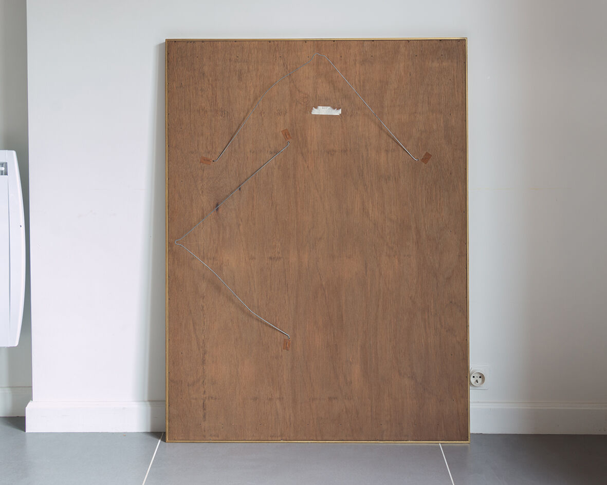 Bevelled golden mirror 115x86cm