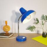 Articulated lamp royal blue and chrome, 1970