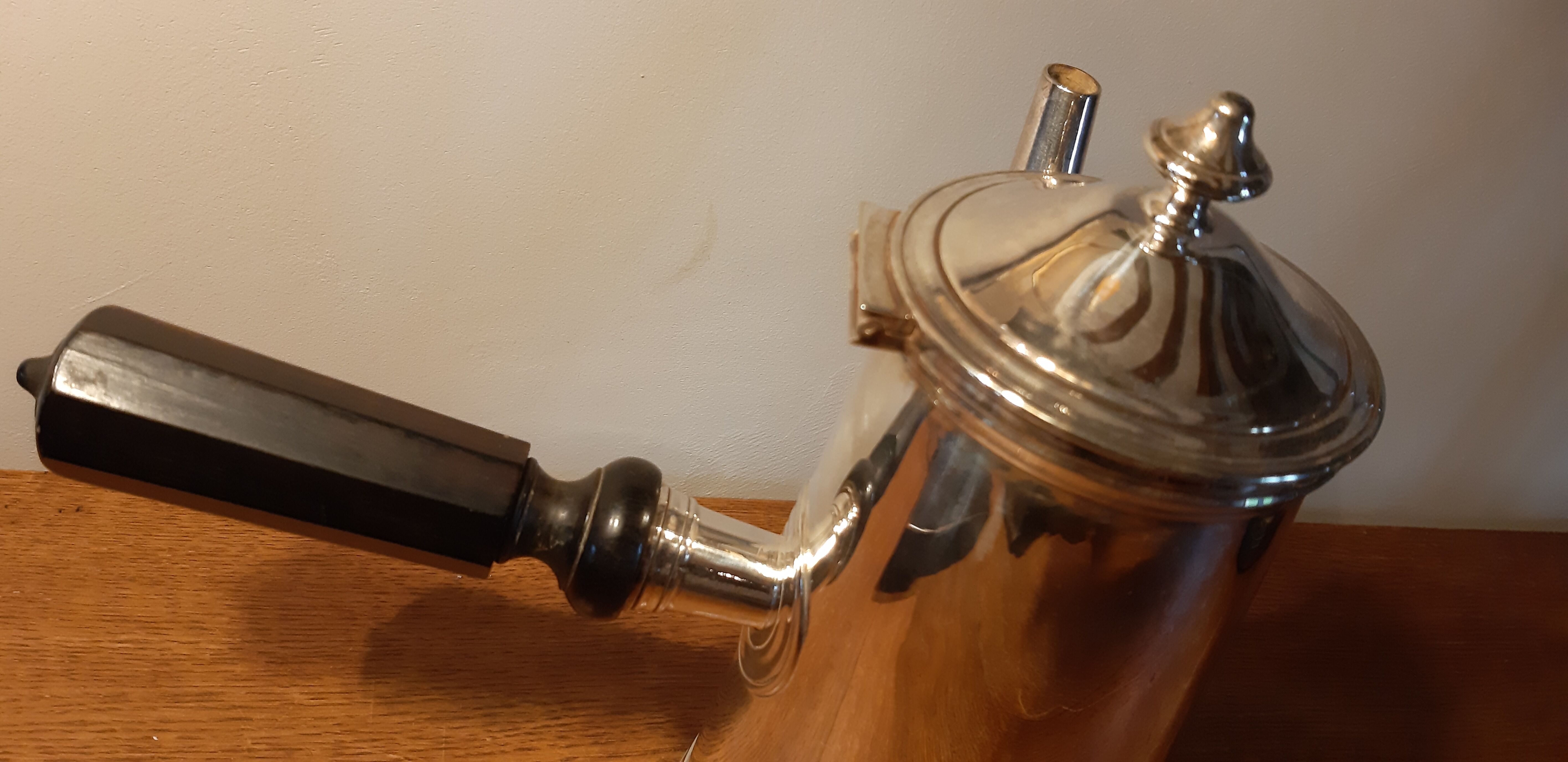 Coffee maker or chocolate maker silver metal old Bourlet HB