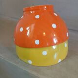 2 large polka dot bowls