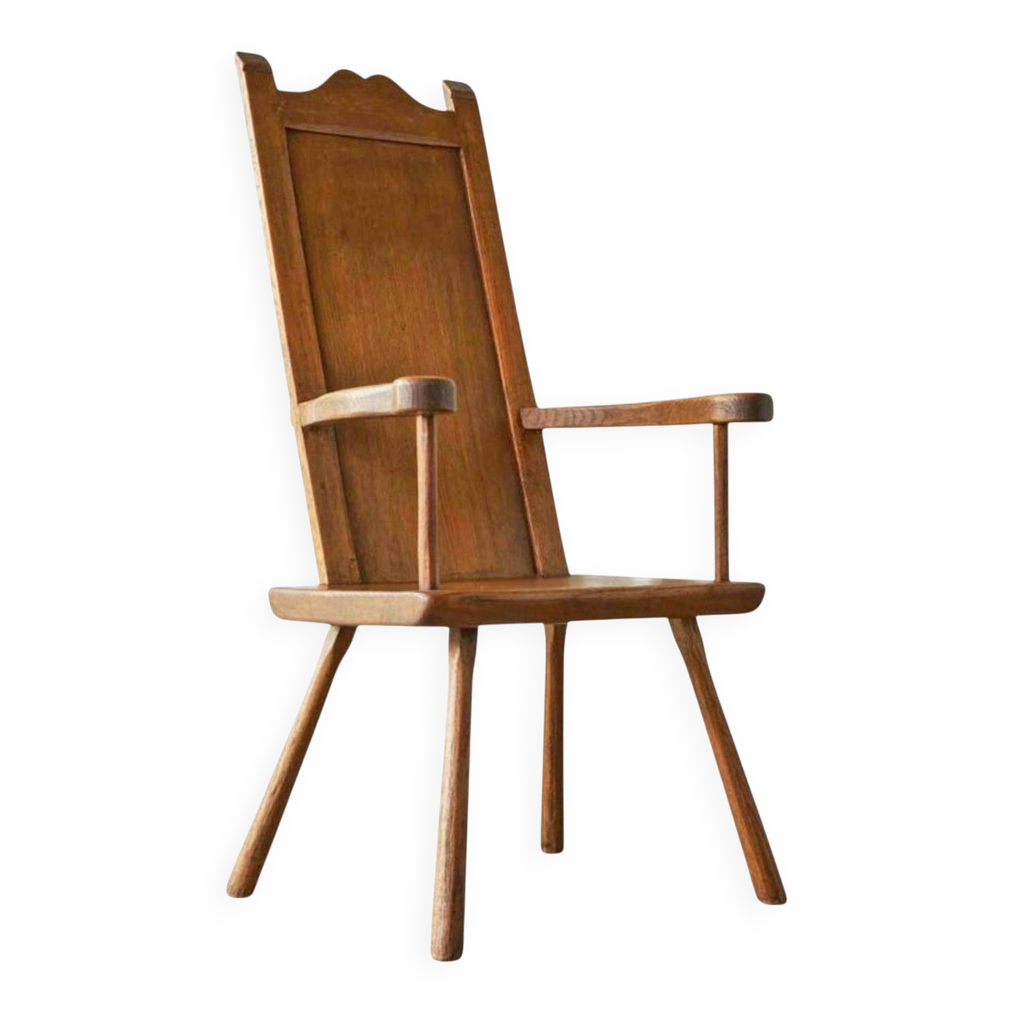 Traditional Armchair Folk Style in Oak 1930s