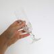 Ensemble de 7 flutes à champagne, verre, vintage