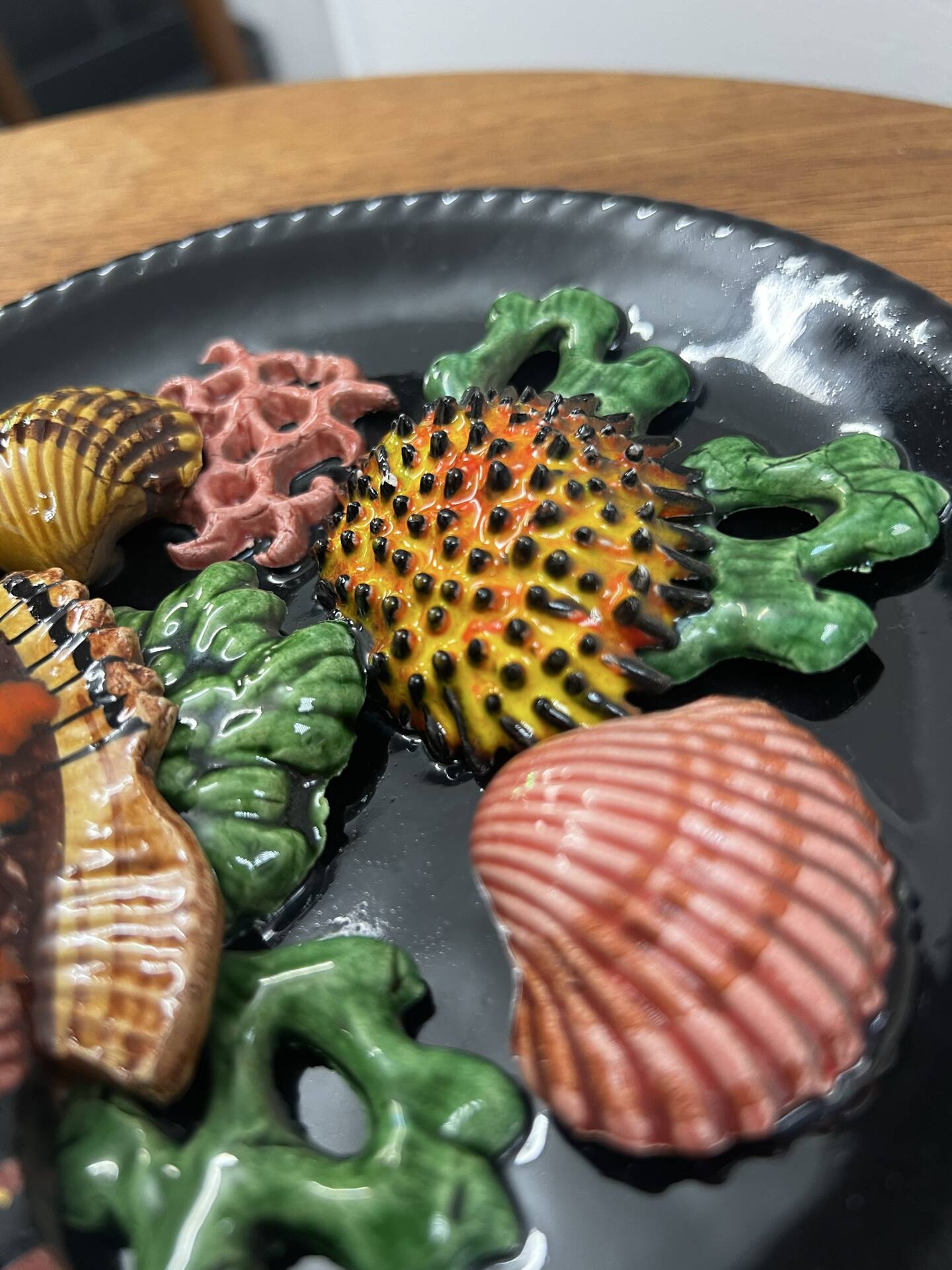 Assiette trompe l’œil Vallauris 1950