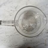 Chiseled glass pitcher