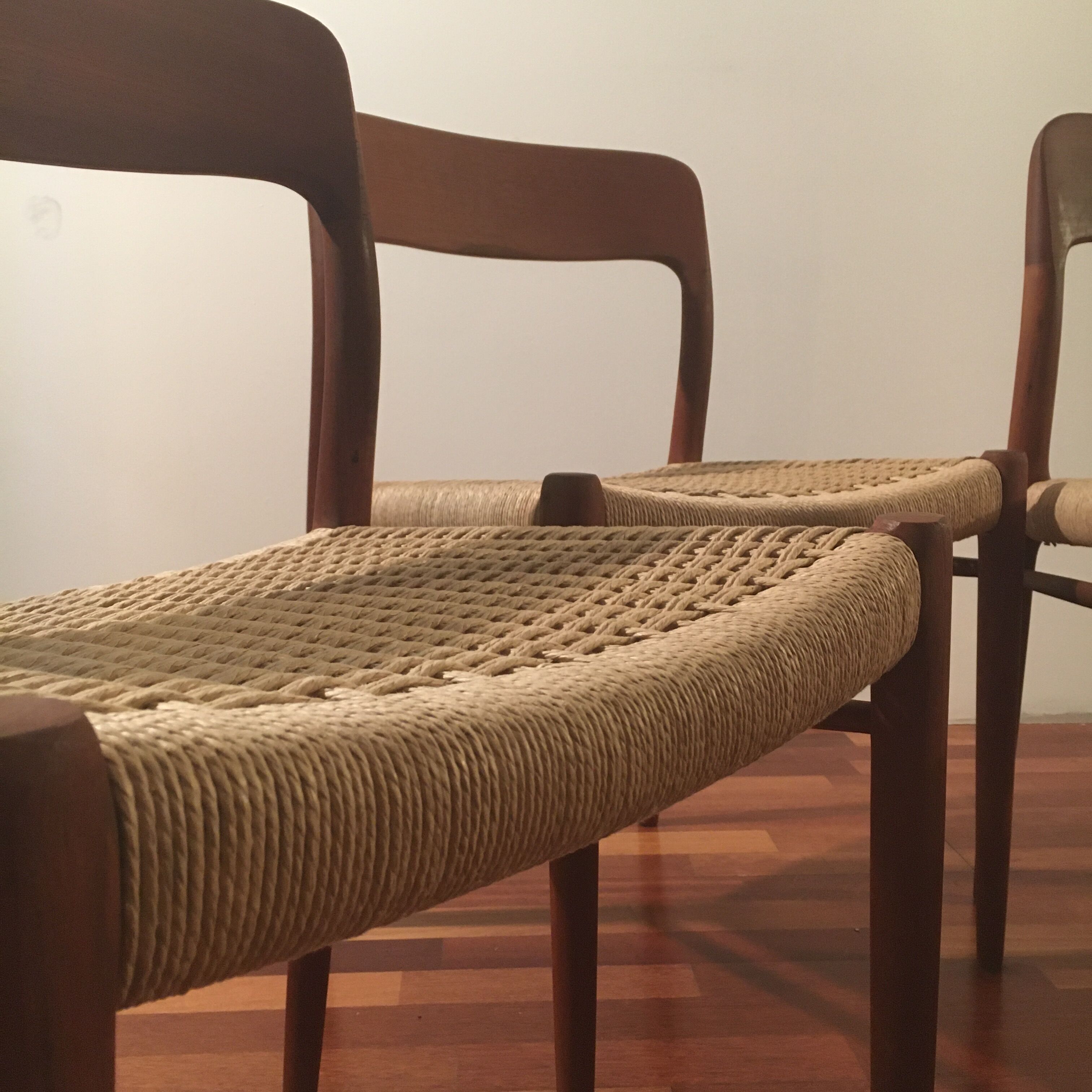 No.75 chairs & table by Niels Otto Muller for J.L. Mollers, 1950s