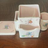 Storage pot with compartments for make-up and beauty products in old earthenware De Bruyn Fives Lille