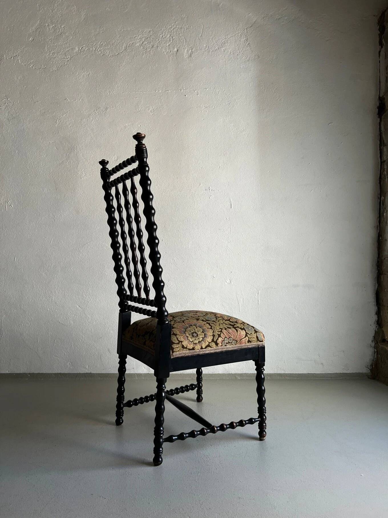 Oak bobbin chair | France | 1850s