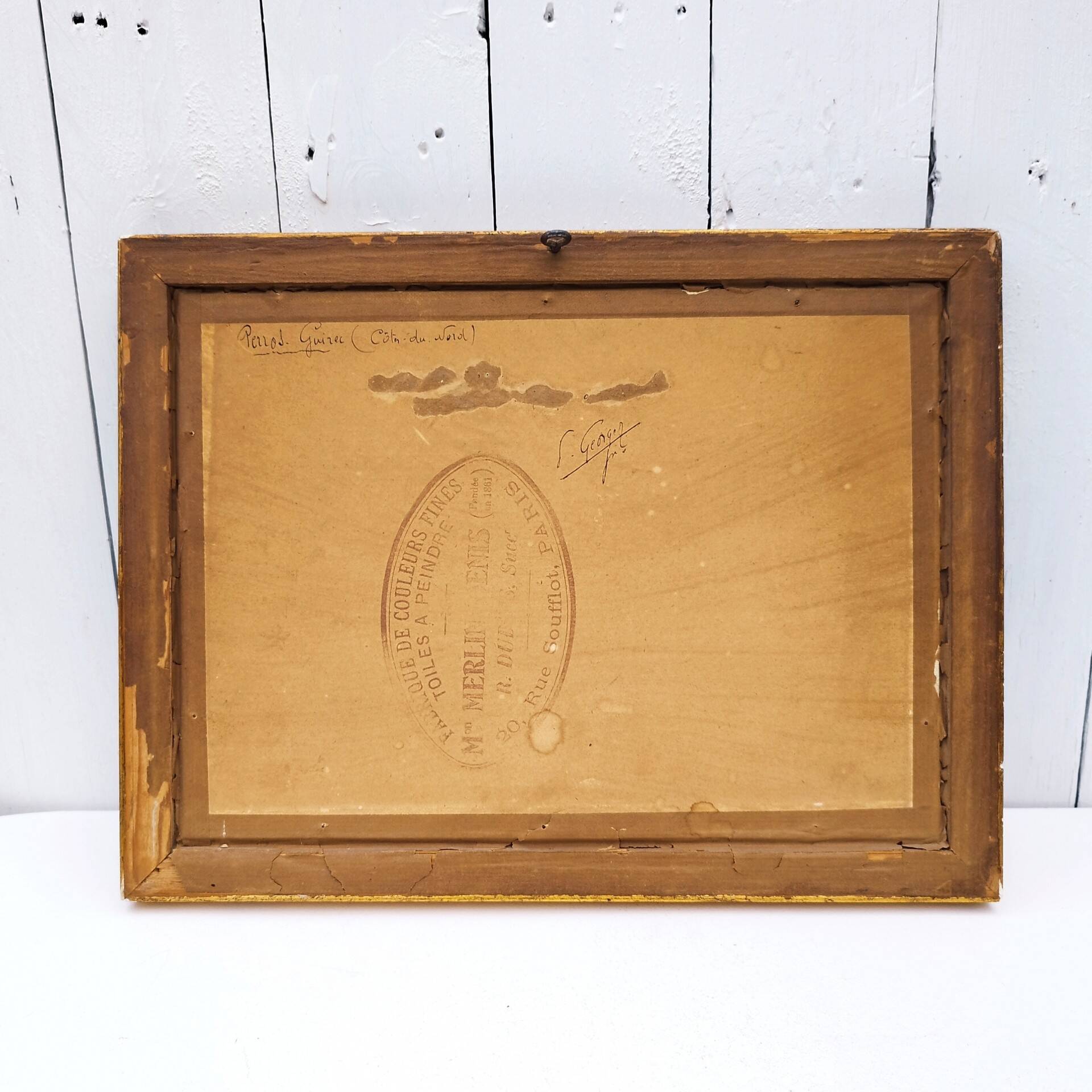 Oil on canvas Marine Perros-Guirec Georget