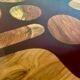 Coffee table, 70s design, Artist: "Vino Di Travolta", wood and resin