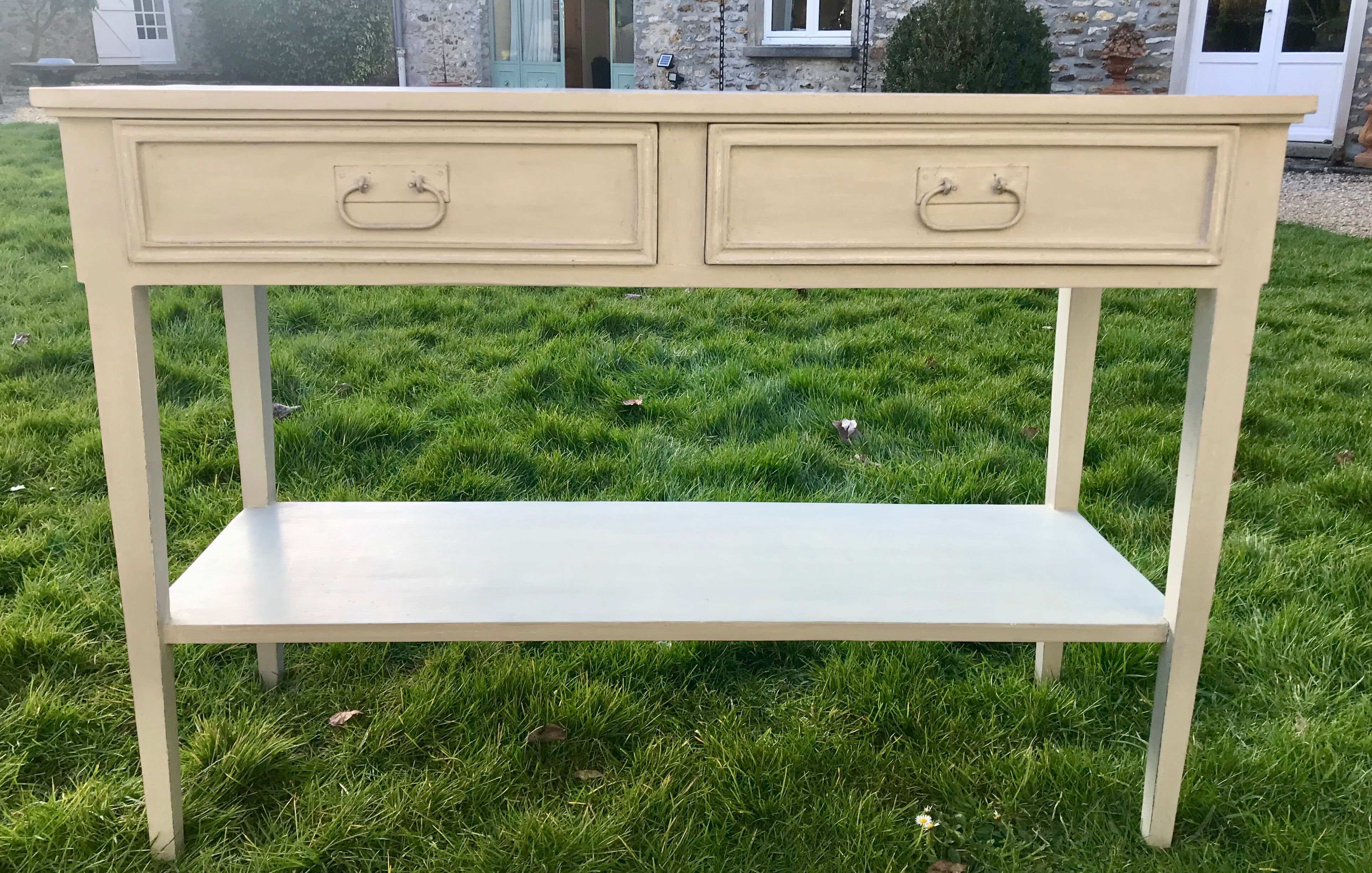 Ivory white console