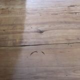 Round table in solid cherry wood, extendable with twisted legs, Louis Philippe style.