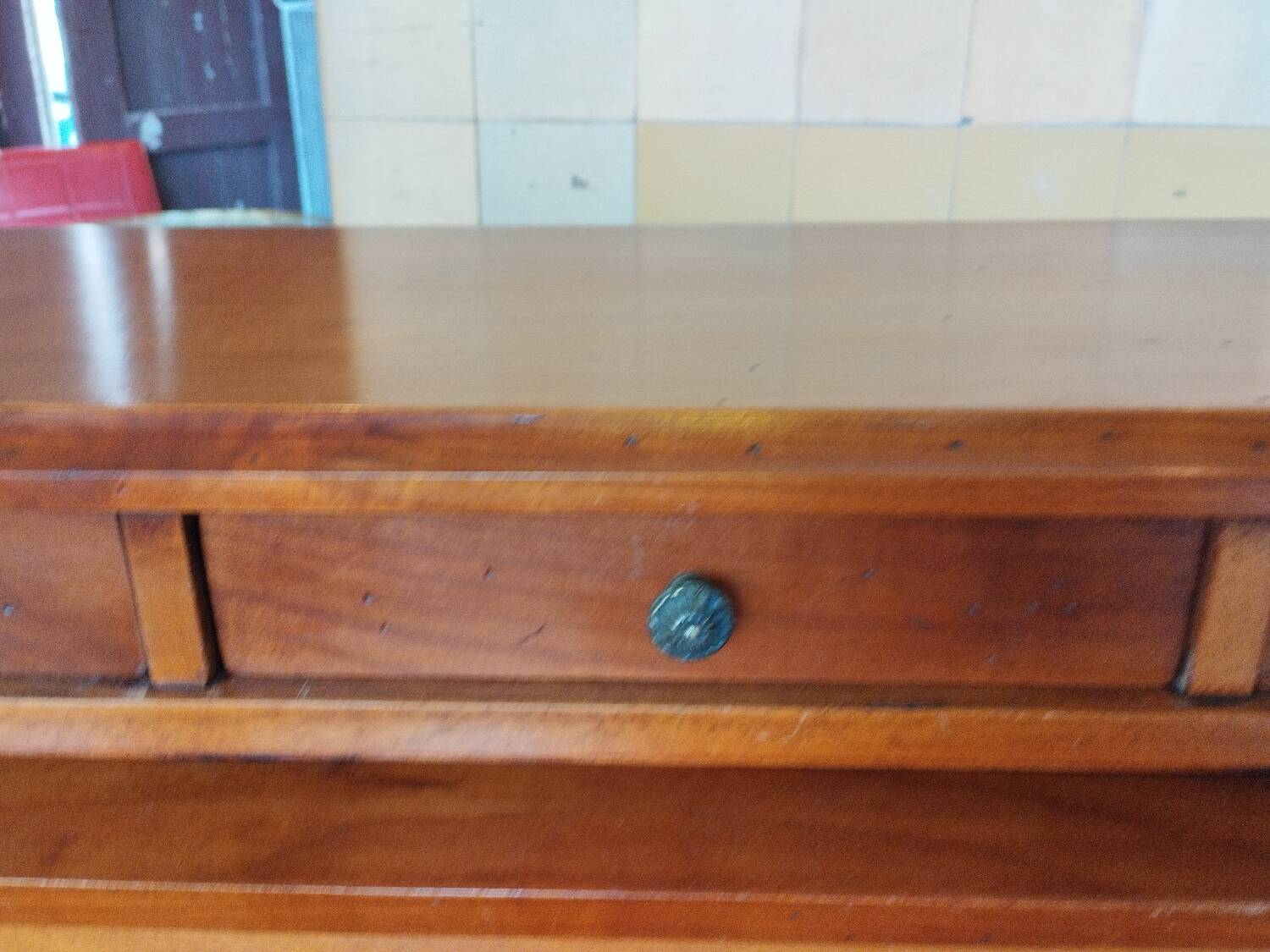 Antique cylindrical desk, Louis XVI style