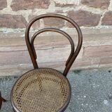 Paire de chaises bistrot bois courbé